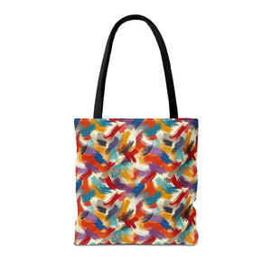 Vibrant All-over Print Tote Bag - Abstract Paint Pattern - Dipaliz - Bags