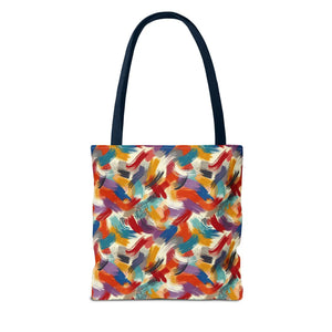 Vibrant All-over Print Tote Bag - Abstract Paint Pattern - Dipaliz - Bags