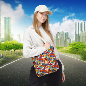 Vibrant All-over Print Tote Bag - Abstract Paint Pattern - Dipaliz - Bags