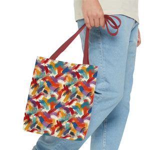 Vibrant All-over Print Tote Bag - Abstract Paint Pattern - Dipaliz - Bags