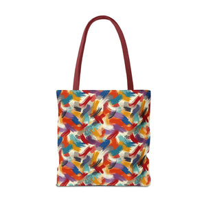 Vibrant All-over Print Tote Bag - Abstract Paint Pattern - Dipaliz - Bags