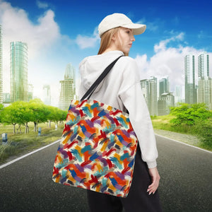 Vibrant All-over Print Tote Bag - Abstract Paint Pattern - Dipaliz - Bags