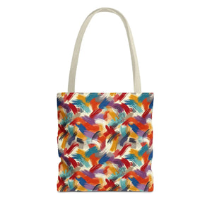 Vibrant All-over Print Tote Bag - Abstract Paint Pattern - Dipaliz - Bags