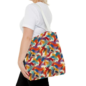 Vibrant All-over Print Tote Bag - Abstract Paint Pattern - Dipaliz - Bags