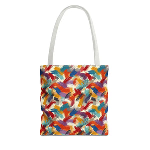 Vibrant All-over Print Tote Bag - Abstract Paint Pattern - Dipaliz - Bags