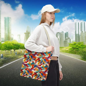 Vibrant All-over Print Tote Bag - Abstract Paint Pattern - Dipaliz - Bags