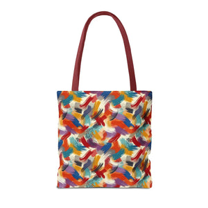 Vibrant All-over Print Tote Bag - Abstract Paint Pattern - Dipaliz - Bags