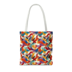 Vibrant All-over Print Tote Bag - Abstract Paint Pattern - Dipaliz - Bags
