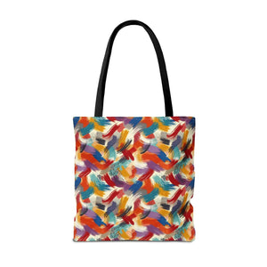 Vibrant All-over Print Tote Bag - Abstract Paint Pattern - Dipaliz - Bags