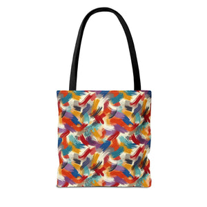 Vibrant All-over Print Tote Bag - Abstract Paint Pattern - Dipaliz - Bags
