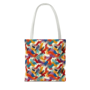 Vibrant All-over Print Tote Bag - Abstract Paint Pattern - Dipaliz - Bags