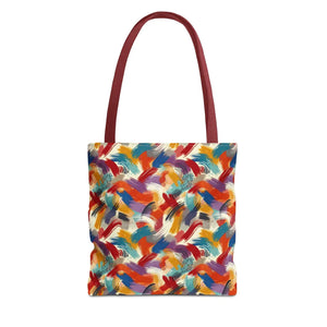Vibrant All-over Print Tote Bag - Abstract Paint Pattern - Dipaliz - Bags