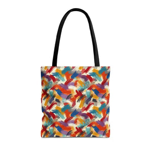 Abstract Paint Pattern All-over Print Tote Bag - Dipaliz - 16’’ × / Black - Bags