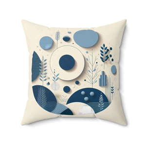 Abstract Circle Polyester Square Pillow - Dipaliz - Throw Pillows