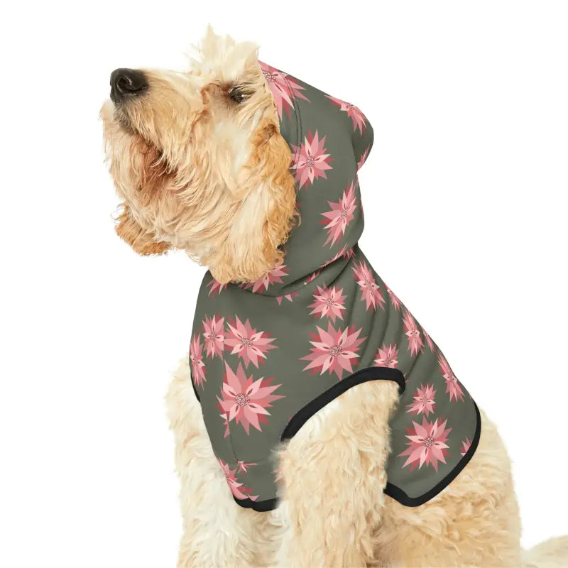 Dog Hoodie - Green Abstract Pattern | Dipaliz - Apparel & Accessories
