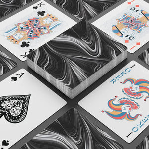 Abstract Swirl Poker Playing Cards 300gsm Premium Deck - Dipaliz - 2.5’’ x 3.5’’ / White / Semi Glossy - Card Games