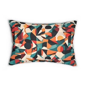 Home Decor - Spun Polyester Lumbar Pillow - Abstract Pattern Stuffed - Dipaliz 20’’ × 14’’