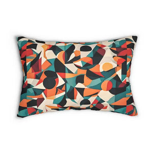 Home Decor - Spun Polyester Lumbar Pillow - Abstract Pattern Stuffed - Dipaliz 20’’ × 14’’