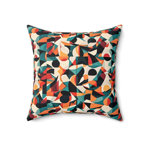 Abstract Pattern Square Pillow – Durable Spun - Dipaliz - Throw Pillows