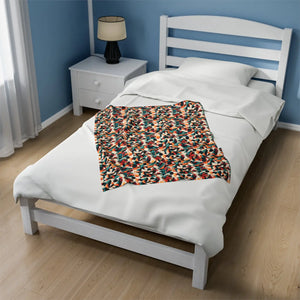 Velveteen Plush Blanket – Abstract Pattern - Dipaliz - Blankets