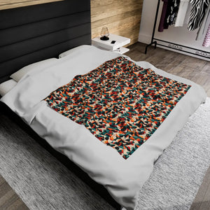 Velveteen Plush Blanket – Abstract Pattern - Dipaliz - Blankets