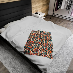 Velveteen Plush Blanket – Abstract Pattern - Dipaliz - Blankets