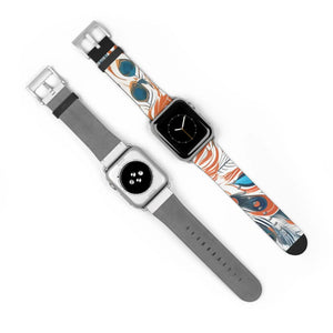 Abstract Pattern Watch Band - Faux Leather Style - Dipaliz - Bands