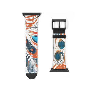 Abstract Pattern Watch Band - Faux Leather Style - Dipaliz - Bands