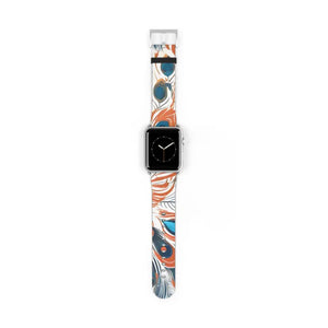 Watch Band - Abstract Pattern Faux Leather Style - Dipaliz - 42 - 45 Mm / Silver Matte - Bands