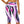 Abstract Pink Blue Striped Yoga Capri Leggings - Dipaliz