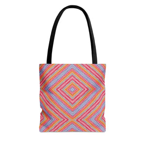 Red and Purple Abstract Tote Bag - Bold Vibrant Style - Dipaliz - Handbags