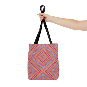 Red and Purple Abstract Tote Bag - Bold Vibrant Style - Dipaliz - Small - Handbags