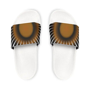 Men’s Slide Sandals Abstract Radial Pattern Summer Comfort Dipaliz