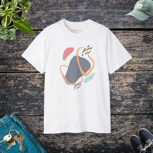 Unisex Ultra Cotton Tee: Bold Abstract Art Vibe - White / s T-shirt