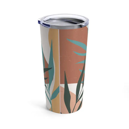 Stylish 20oz Stainless Steel Tumbler with Abstract Art - Tumblers