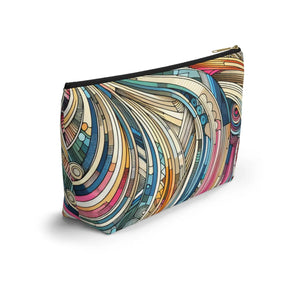 Abstract Stripes Travel Pouches – Eco Friendly - Dipaliz - Makeup Bags