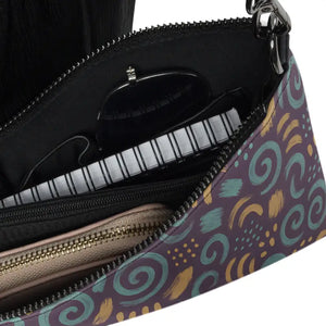 Luxe Faux Leather Crossbody Bag Dark Gray Hardware - Dipaliz - Cross Body Bags