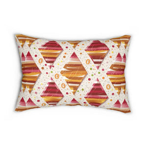 Abstract Triangles Spun Polyester Lumbar Pillow - Dipaliz - 20’’ × 14’’ - Throw Pillows