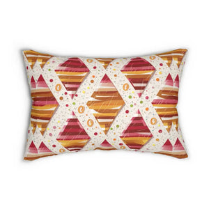 Abstract Triangles Spun Polyester Lumbar Pillow - Dipaliz - 20’’ × 14’’ - Throw Pillows