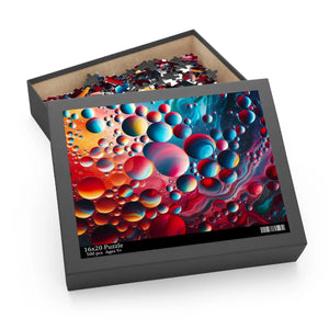 Vibrant Circles Puzzle - Abstract Design on High-quality Chipboard - Dipaliz - 20’’ × 16’’ (500 Pcs)