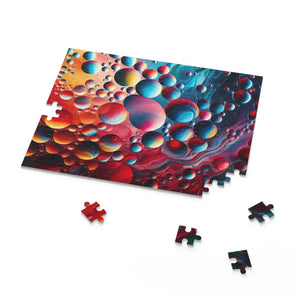 Abstract Vibrant Circles Puzzle - High-quality Chipboard - Dipaliz - Jigsaw Puzzles