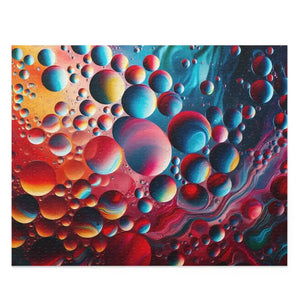 Abstract Vibrant Circles Puzzle - High-quality Chipboard - Dipaliz - Jigsaw Puzzles
