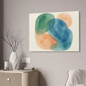 Abstract Watercolor Canvas – Modern Living Room Decor - Dipaliz - Prints