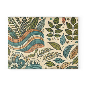 Wavy Leaves Glass Cutting Board – Abstract Patterns - Dipaliz - Boards