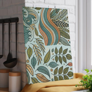 Wavy Leaves Glass Cutting Board – Abstract Patterns - Dipaliz - Boards