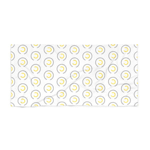 Grey Circles Beach Towel – Cotton Blend - Dipaliz - Towels