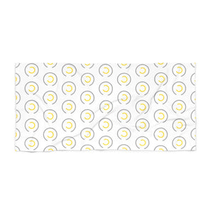 Grey Circles Beach Towel – Cotton Blend - Dipaliz - Towels