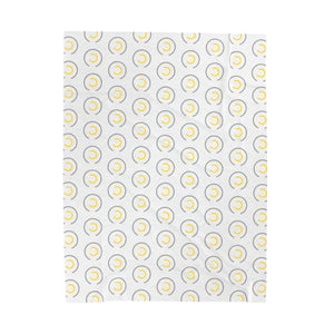 Abstract Yellow Blanket – Circles Velveteen Plush - Dipaliz - Blankets