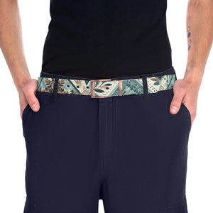 Abstract Zigzag Pattern Belt - Cut-to-size Fit - Dipaliz - Belts