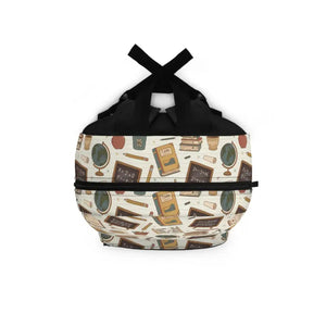 Academic Pattern Backpack - Vintage Scholarly Design - Dipaliz - one Size - Bags